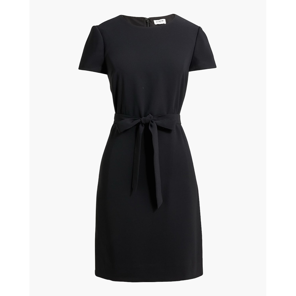 J. Crew Belted Suiting Dress Black Size 14